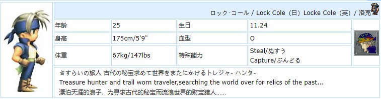 最终幻想6角色介绍图