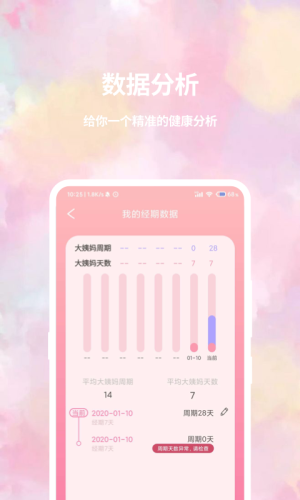 大姨妈日历app界面截图