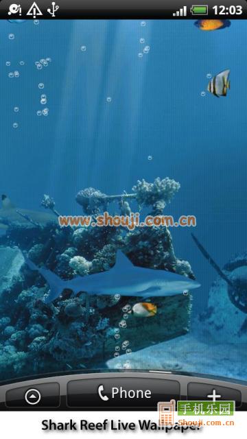鲨鱼暗礁 Shark Reef Live Wallpaper v1.07截图