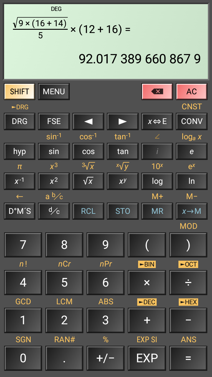 HiPER科学计算器 HiPER Scientific Calculator v7.2.2截图