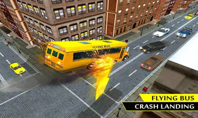 高中飞行公交车模拟器游戏安卓版（Futuristic Flying bus driving simulator） v1.7截图